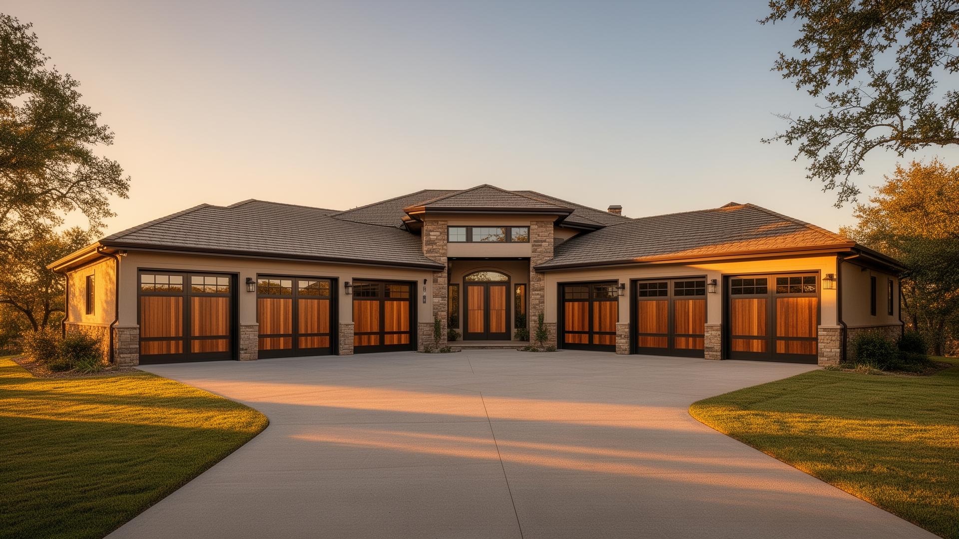 Premium garage door installation on modern ranch home - Garage Door Spencerport professional service